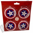 Red, White and Blue Spinners 4pk
